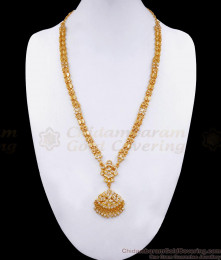 Latest Impon Panchaloha Haram 2 Line Pattern Bridal Collections HR2836 Latest Impon Panchaloha Haram 2 Line Pattern Bridal Collections HR2836