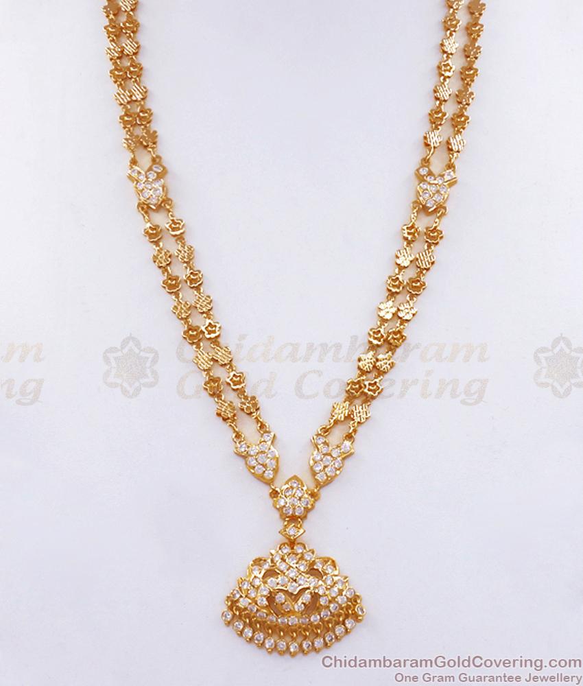 Premium Impon Gold Haram White Gati Stone Collections Shop Online HR2844