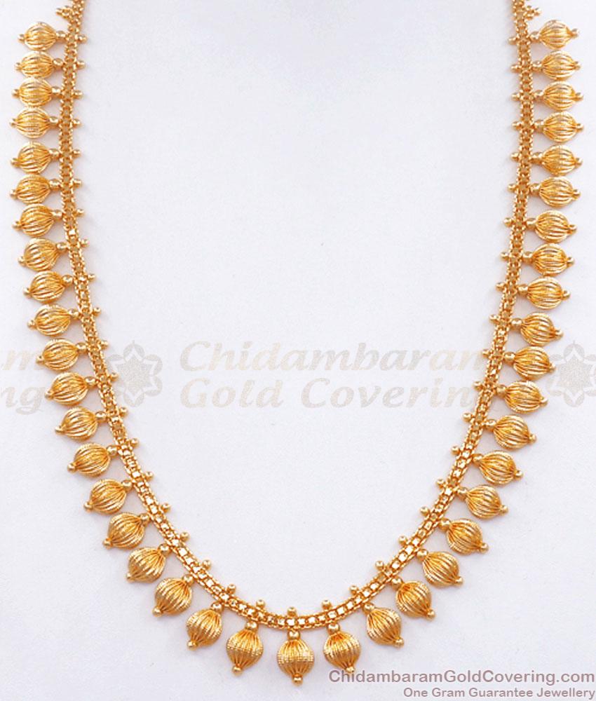 One Gram Gold Haram Mullai Balls Kerala Bridal Jewelry Designs Shop Online HR2851 One Gram Gold Haram Mullai Balls Kerala Bridal Jewelry Designs Shop Online HR2851
