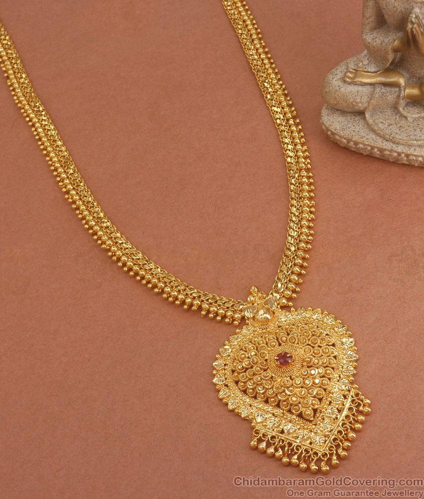 Valentine Gold Imitation Haram Heart Design Occasional Wear HR2857