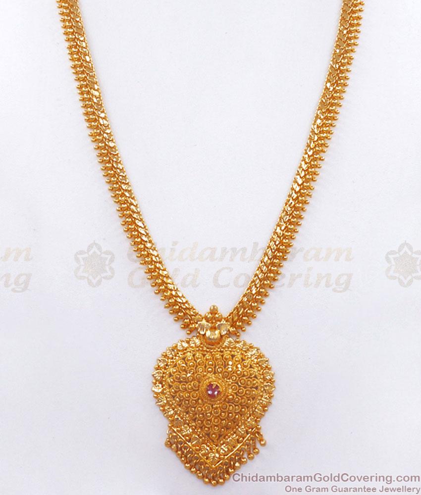 Valentine Gold Imitation Haram Heart Design Occasional Wear HR2857