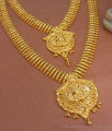 New Lakshmi Pattern Long Gold Haram Necklace Bridal Collections HR2864