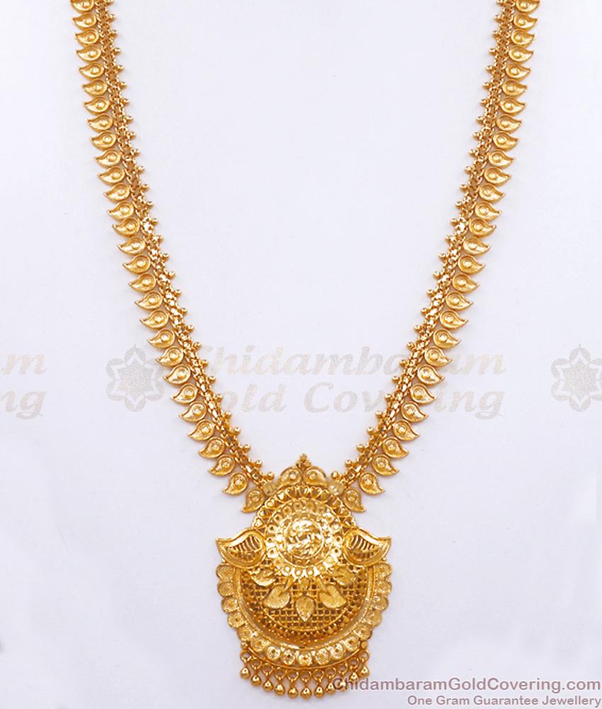 Kerala Gold Haram Womens Party Wear Jewelry Designs HR2870
