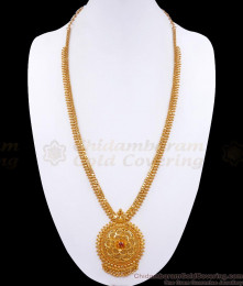 Womens Jewelry One Gram Gold Haram Floral Designs With Ruby Stone HR2875 Womens Jewelry One Gram Gold Haram Floral Designs With Ruby Stone HR2875