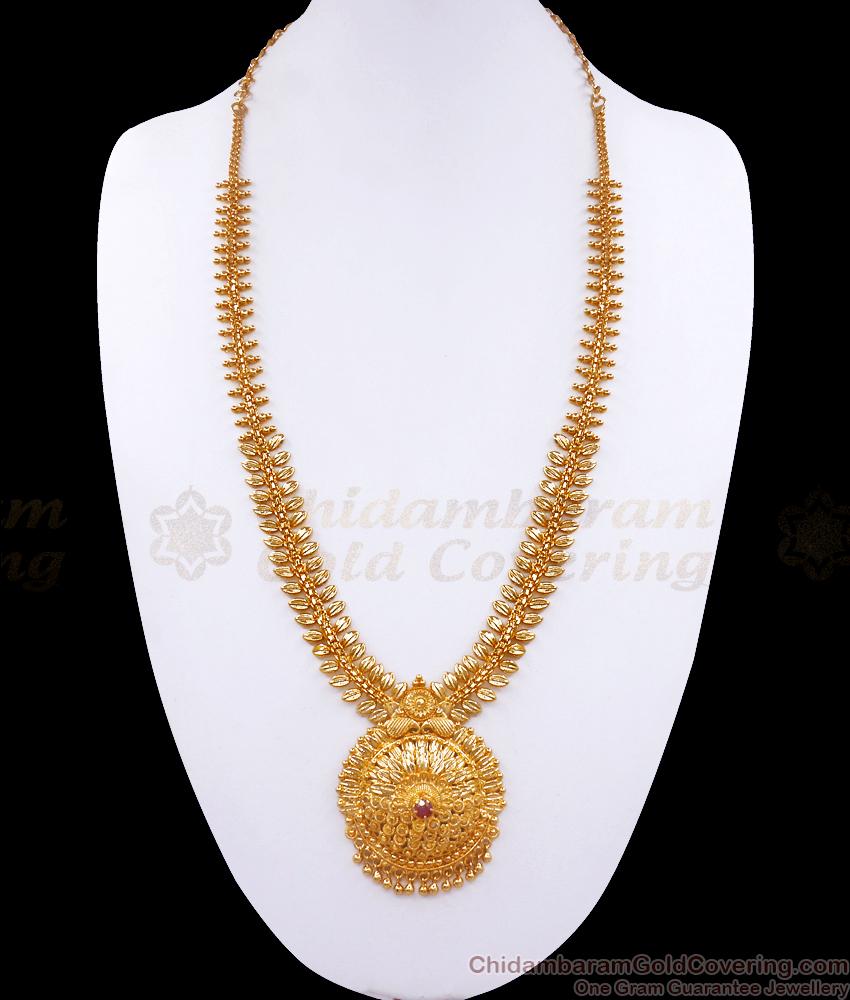 Latest Gold Imitation Haram Mullaipoo Malai Designs HR2879