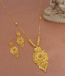 Simple 2 Gram Gold Haram Designs With Earrings Shop Online HR2884 Simple 2 Gram Gold Haram Designs With Earrings Shop Online HR2884