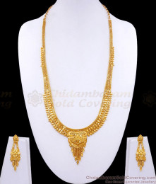 Bridal Two Gram Gold Kolkata Haram Earring Combo Collections HR2887