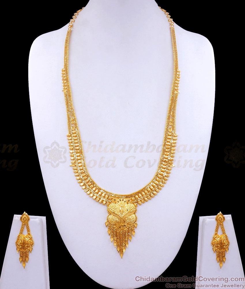 Latest Calcutta Pattern Forming Gold Haram Shop Online HR2888