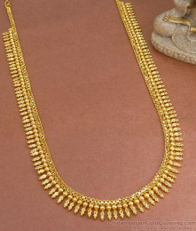 Buy Plain Mullaipoo Malai 1 Gram Gold Haram Collections Shop Online HR2893