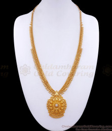 Buy White Ad Stone Gold Haram | Long Necklaces Mullai Designs HR2911