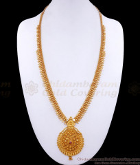 Beautiful Ruby Stone Gold Imitation Haram Mango Designs HR2912