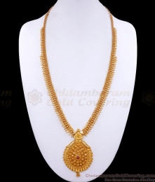 Beautiful Ruby Stone Gold Imitation Haram Mango Designs HR2912 Beautiful Ruby Stone Gold Imitation Haram Mango Designs HR2912