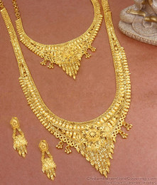 Grand 2 Gram Gold Haram Necklace For Women Wedding HR2917 Grand 2 Gram Gold Haram Necklace For Women Wedding HR2917