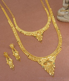 Calcutta Pattern Gold Haram Designs With Necklace HR2935 Calcutta Pattern Gold Haram Designs With Necklace HR2935