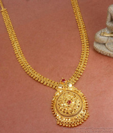 Ruby Stone 1 Gram Gold Plated Haram Women Bridal Collection HR2947