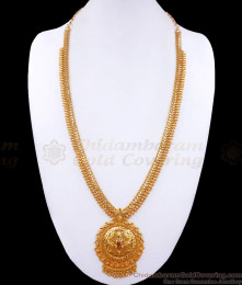 Beautiful Long Gold Haram Imitation Bridal Jewelry With Ruby Stone HR2948 Beautiful Long Gold Haram Imitation Bridal Jewelry With Ruby Stone HR2948