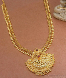 Latest Chandaballi Pendant Long Haram 1 Gram Gold Jewelry HR2977