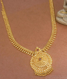 Beautiful Ruby Stone Gold Covering Haram Brides Design HR2978