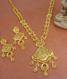 Dubai Gold Haaram Design With Earrings For Bride HR2990 Dubai Gold Haaram Design With Earrings For Bride HR2990