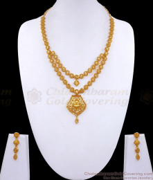 Elegant Two Gram Gold Long Necklace Party Wear HR2991 Elegant Two Gram Gold Long Necklace Party Wear HR2991