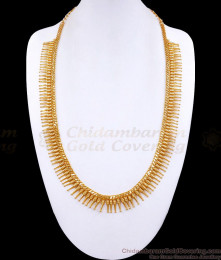 Kerala Pattern 1 Gram Gold Long Haaram Mullai Design HR3012