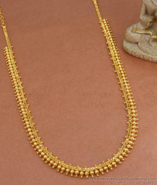 Traditional Plain Gold Kerala Haram Designs Shop Online HR2852