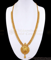 Latest Floral Pendant Gold Mango Haram For Women HR3044 Latest Floral Pendant Gold Mango Haram For Women HR3044