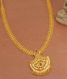 New Model Ruby Stone Gold Imitation Haram Shop Online HR3049