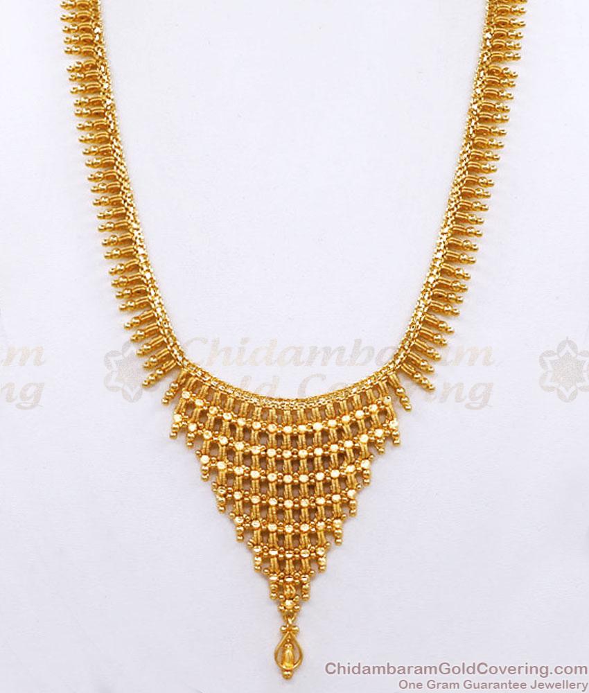 Real Gold Look Bridal Haram 1 Gram Gold Jewelry For Women HR3055 Real Gold Look Bridal Haram 1 Gram Gold Jewelry For Women HR3055