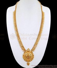 Elegant Bridal Wear Gold Plated Mango Haram Without Stone HR3057 Elegant Bridal Wear Gold Plated Mango Haram Without Stone HR3057