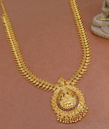 Traditional Lakshmi Design Gold Haram Wedding Collection HR3058