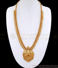 One Gram Gold Leaf Haram Ruby White Stone Imitation Jewelry HR3066