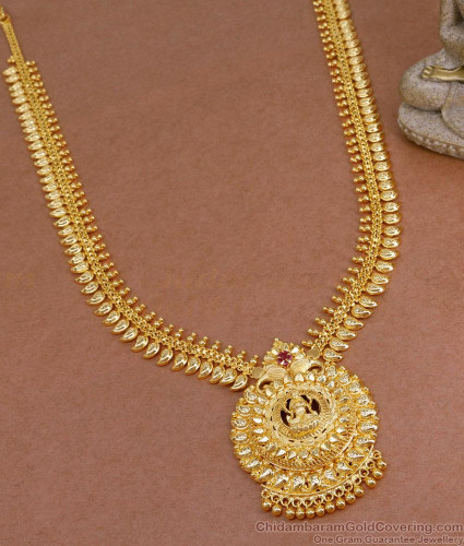 Pure Gold Haaram Necklace Pure Gold Tone Micro Gold Plated Haram