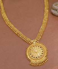 One Gram Gold Long Haram Small Leaf Design Without Stone HR3076 One Gram Gold Long Haram Small Leaf Design Without Stone HR3076