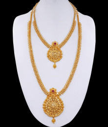 Bridal Gold Imitation Kerala Haram Necklace Set Shop Online HR3080