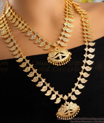 Grand Look 5 Metal Impon Mango Haram Necklace Wedding Combo Set HR3123 Grand Look 5 Metal Impon Mango Haram Necklace Wedding Combo Set HR3123