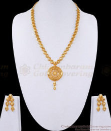 Simple Gold Design Plain Haram Forming Jewellery Set HR3130 Simple Gold Design Plain Haram Forming Jewellery Set HR3130