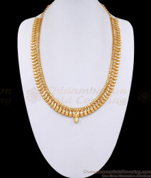 Latest Chain Type Gold Mullai Haram Imitation Jewellery HR3172 Latest Chain Type Gold Mullai Haram Imitation Jewellery HR3172