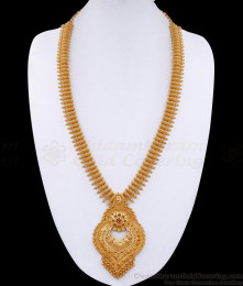 New Model Gold Imitation Long Haram Net Pattern With Ruby Stone HR3204