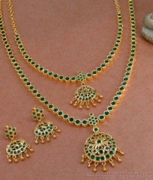 Premium Impon Pachaloha Haram Necklace Wedding Jewellery Set HR3205