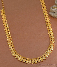 Buy Plain Gold Mango Haram Floral Design Kerala Bridal Jewelry HR3211