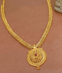 Gold Plated Traditional Long Haram Designs Ruby Stone HR3217 Gold Plated Traditional Long Haram Designs Ruby Stone HR3217