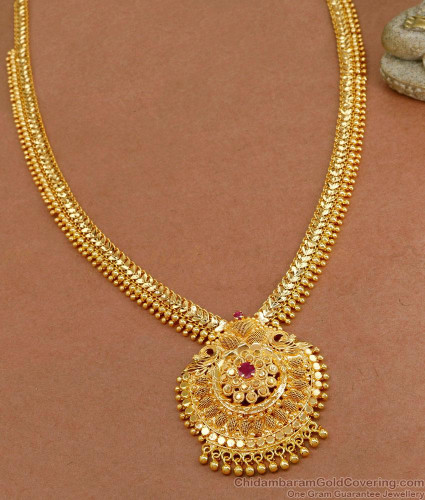 32 Gram Gold Malai Model Mangamalai Mango Design Haraam Necklace
