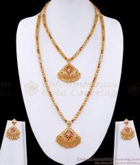 Original Impon Gold Plated Haram Combo Ruby White Stone Design HR3243 Original Impon Gold Plated Haram Combo Ruby White Stone Design HR3243
