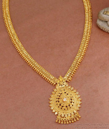 Single White Stone One Gram Gold Haram Beads Design HR3248