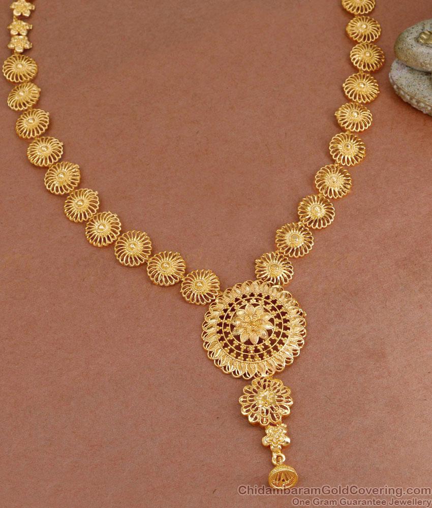 Trendy Flower Design Gold Imitation Designer Haram For Brides HR3256 Trendy Flower Design Gold Imitation Designer Haram For Brides HR3256