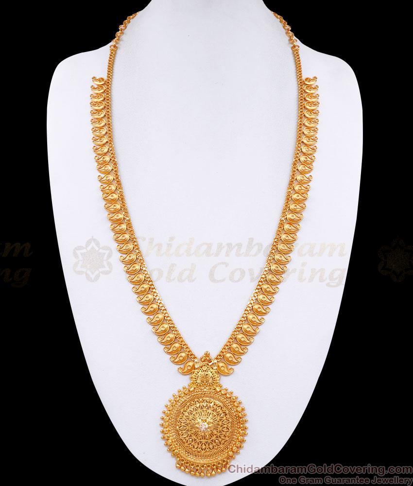 Latest Wedding Gold Imitation Mango Haram Semi Bridal Set HR3260 Latest Wedding Gold Imitation Mango Haram Semi Bridal Set HR3260
