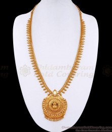 Traditional Lakshmi Design One Gram Gold Haram Without Stone HR3265 Traditional Lakshmi Design One Gram Gold Haram Without Stone HR3265