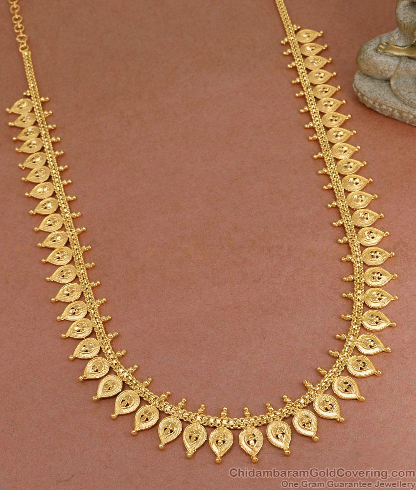 Traditional Leaf Design Gold Imitation Long Haram HR3273