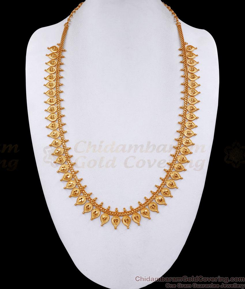Traditional Leaf Design Gold Imitation Long Haram HR3273